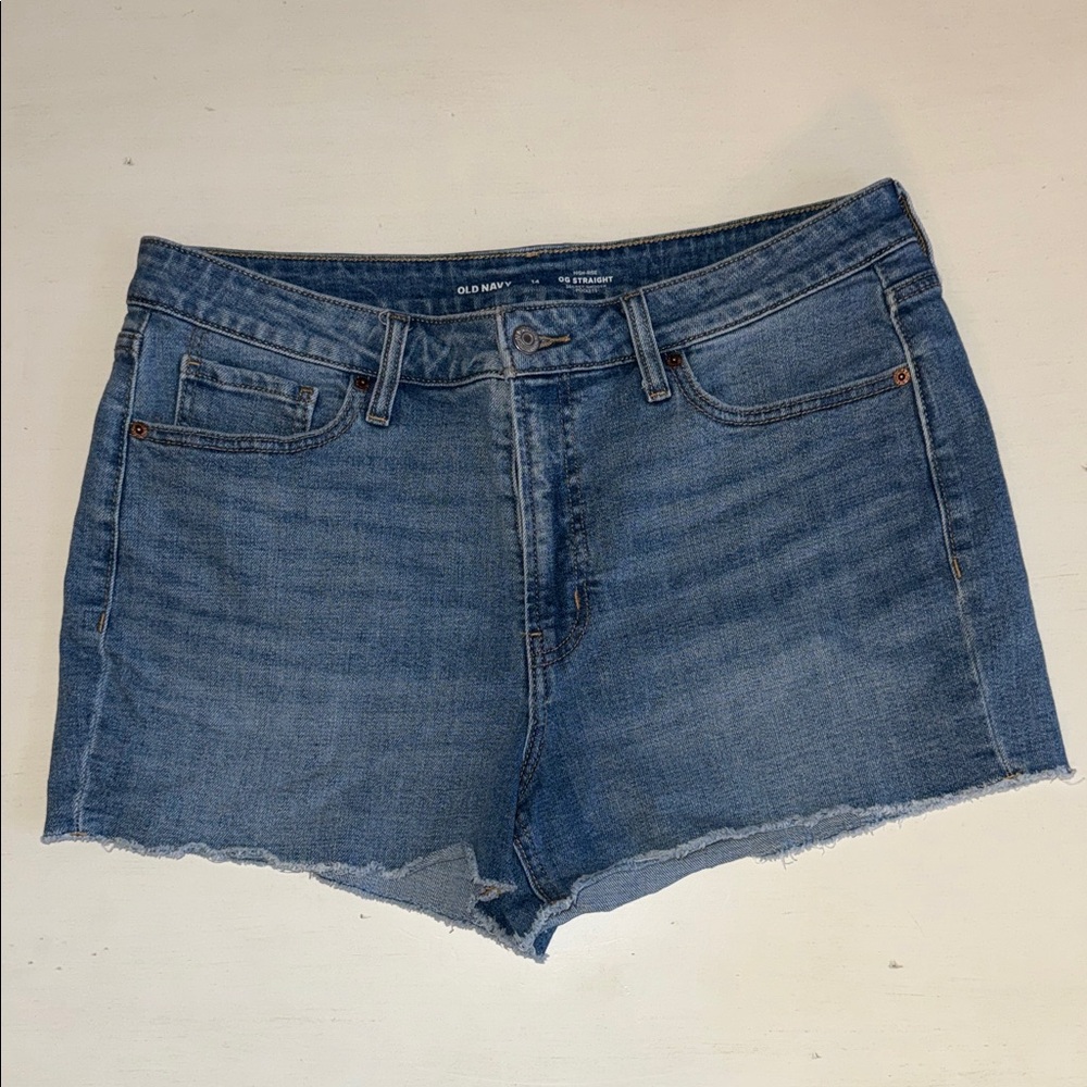 Old Navy Blue Denim Cutoff Shorts 14 NWOT
